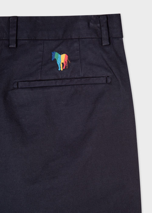 Navy Mid-Fit 'Broad Stripe Zebra' Chinos by Paul Smith
