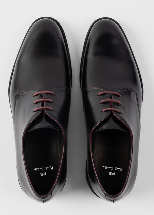 Men's Black Leather 'Bayard' Derby Shoes