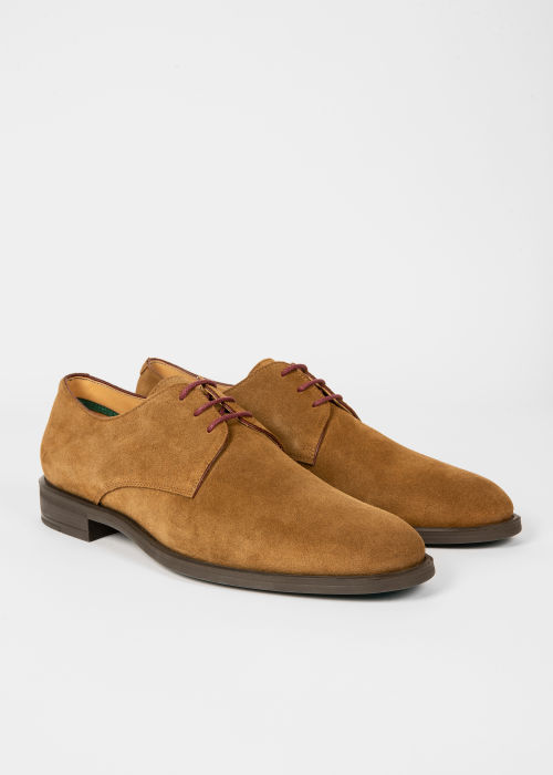 Men's Tan Suede 'Bayard' Derby Shoes