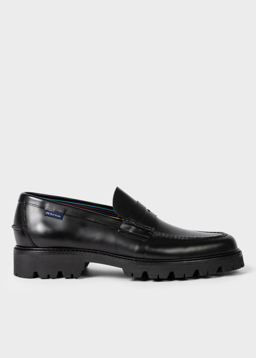 Men's Black Leather 'Bolzano' Loafers