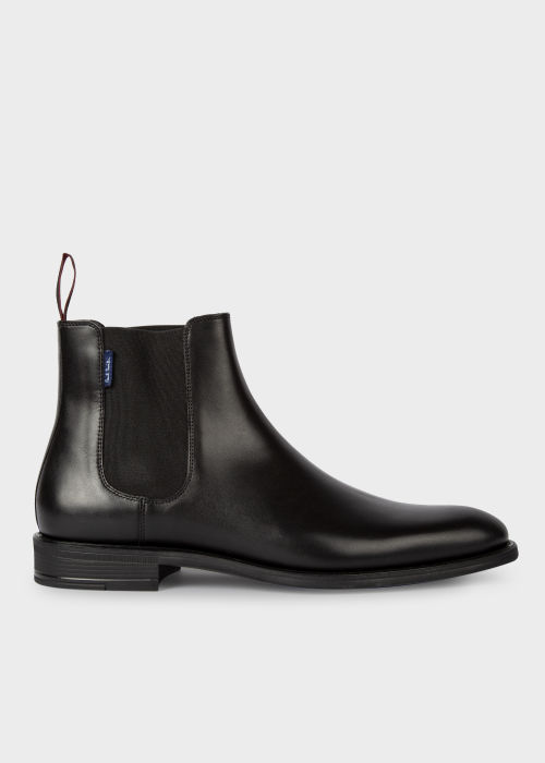Product View - Men's Black Leather 'Cedric' Boots Paul Smith
