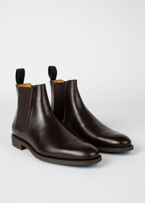 Product View - Men's Brown Leather 'Cedric' Boots Paul Smith