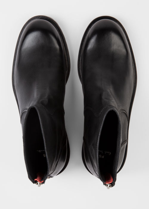 Product View - Men's Black Leather 'Falk' Boots Paul Smith