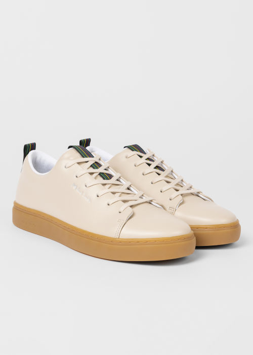 Product view - Men's Ivory Leather 'Lee' Sneakers Paul Smith