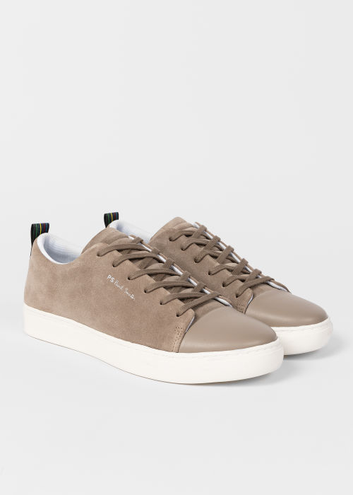 Detail View - Taupe Suede 'Lee' Trainers Paul Smith