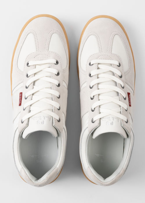 Product View - Men's White Leather 'Roberto' Sneakers Paul Smith