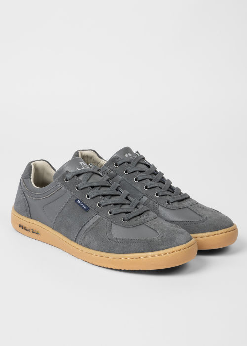 Product view - Men's Grey Leather 'Roberto' Trainers Paul Smith