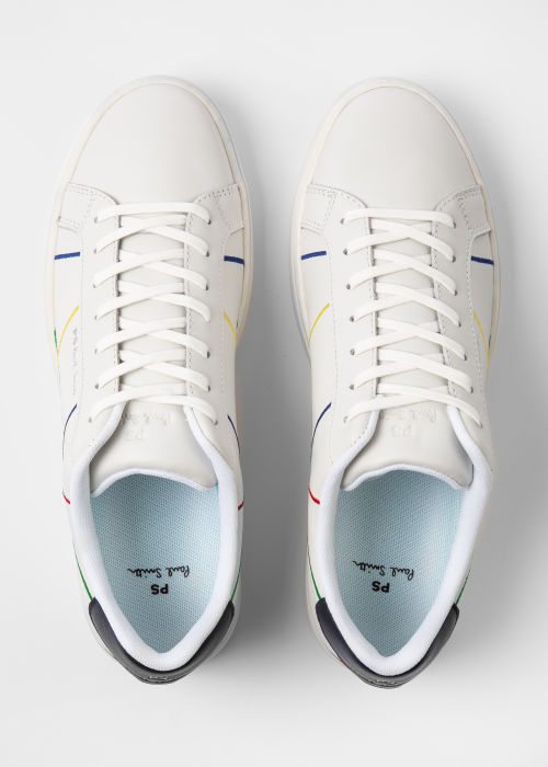 Top down view - Men's White Abstract 'Rex' Sneakers Paul Smith