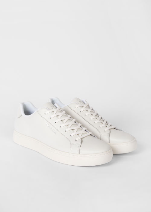 Men's White Leather 'Rex' Trainers