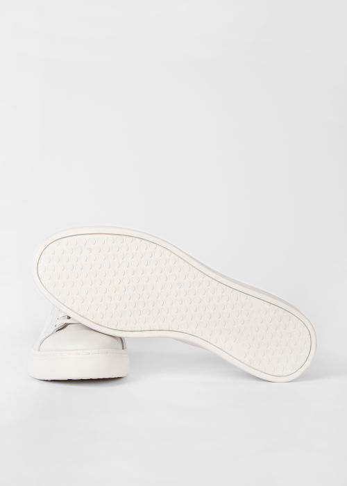 Outsole view - Men's White Leather 'Rex' Trainers Paul Smith