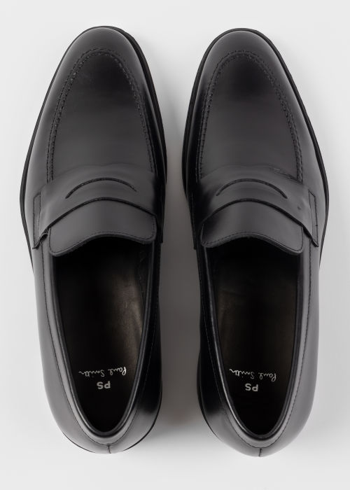 Product view - Men's Black Leather 'Remi' Loafers Paul Smith