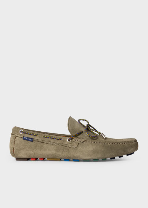 Product View - Men's Sage Suede 'Springfield' Loafers Paul Smith