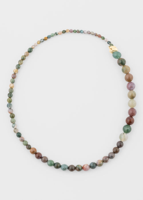 Men's Fancy Jasper Beads & Gold Vermeil Necklace by Completedworks
