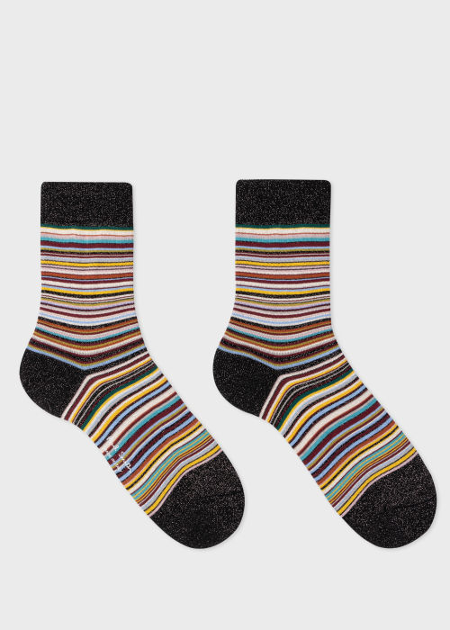 Women's Glitter 'Signature Stripe' Socks
