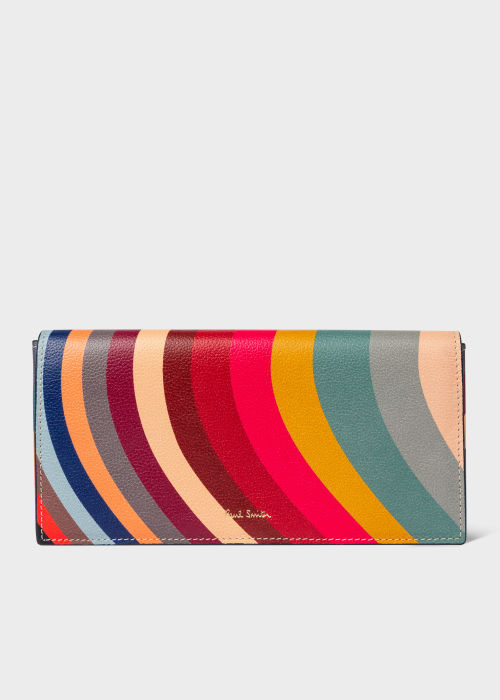 Women's 'Swirl' Print Leather Tri-Fold Wallet by Paul Smith