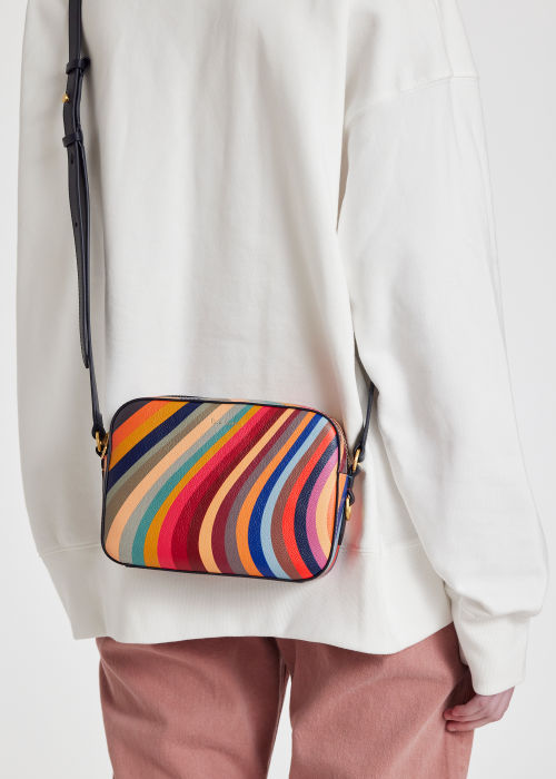 'Swirl' Leather Cross-Body Bag by Paul Smith