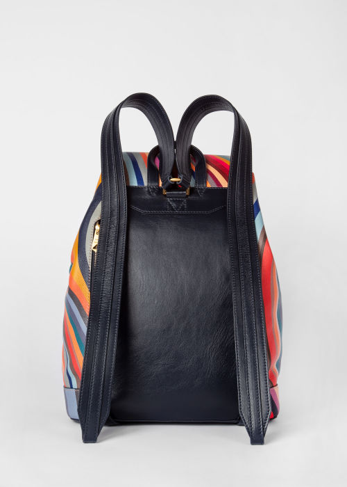 Women's Swirl Print Leather Backpack by Paul Smith