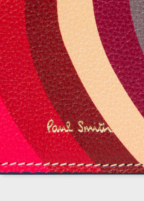 Detail view - Women's 'Swirl' Print Leather Purse With Strap Paul Smith