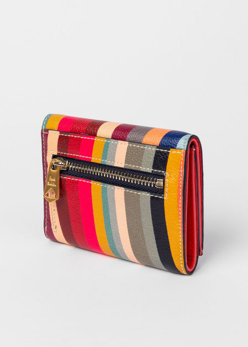 Detail view - Women's 'Swirl' Print Leather Small Tri-Fold Wallet Paul Smith
