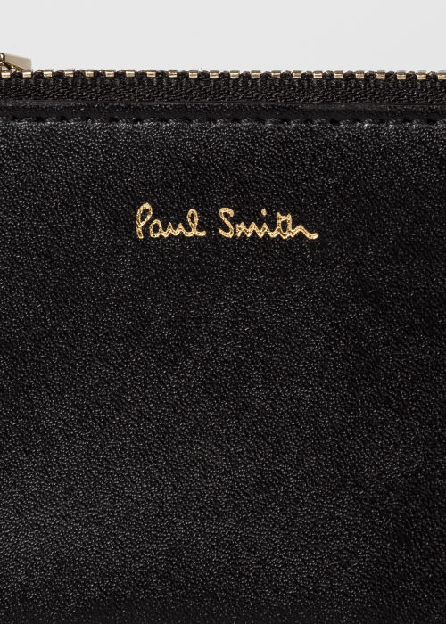 Detail View - Women's Black 'Signature Stripe' Zip Purse Paul Smith