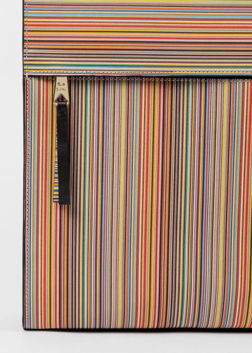 Product View - Women's Leather 'Signature Stripe' Tote Bag Paul Smith
