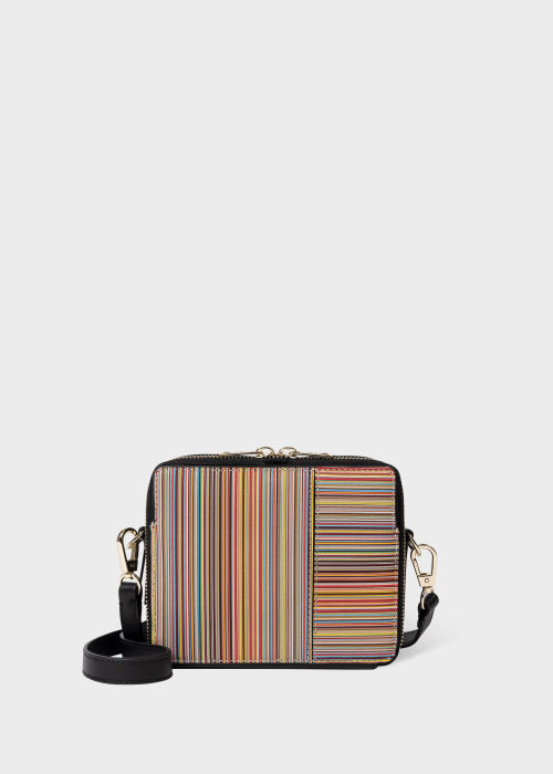 Product View - Women's Leather 'Signature Stripe' Cross-Body Bag Paul Smith