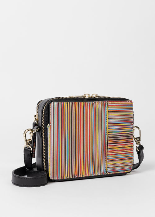 Product View - Women's Leather 'Signature Stripe' Cross-Body Bag Paul Smith