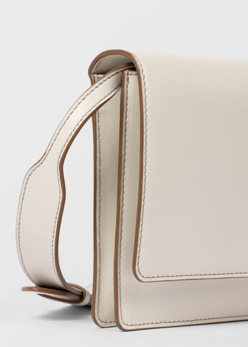 Detail View - Women's Cream 'Shadow Stripe' Buckle Crossbody Bag Paul Smith