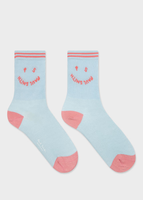 Product View - Women's Ribbed 'Happy' Socks Three Pack Paul Smith