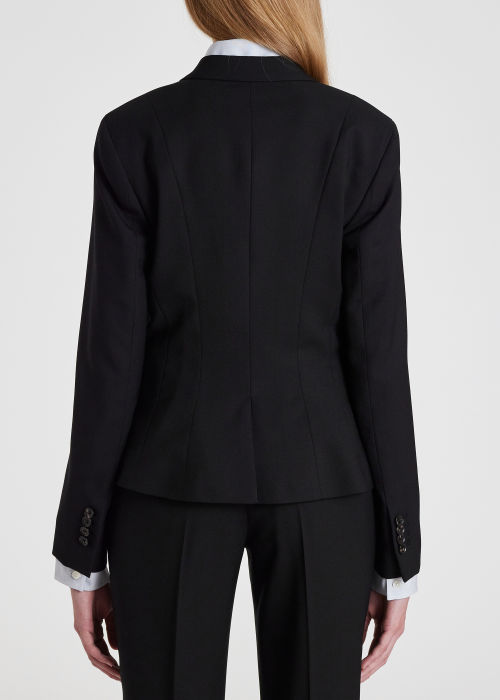Women's Black Cropped 'A Suit To Travel In' Blazer by Paul Smith