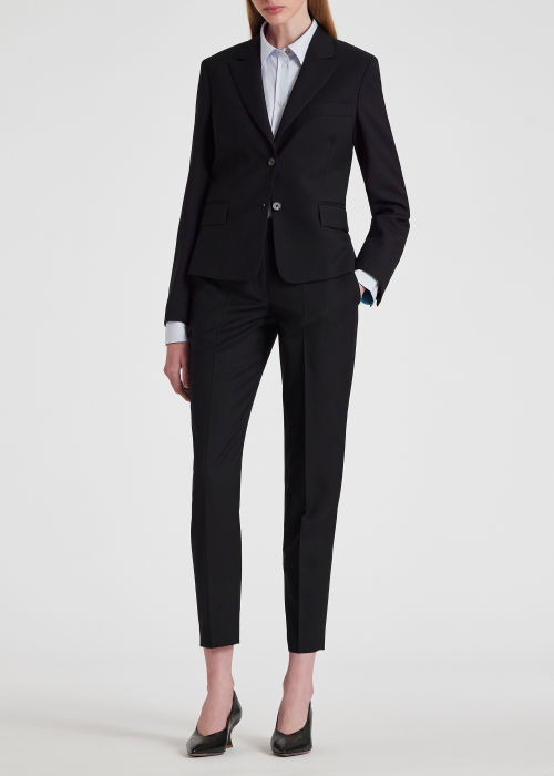 Women's Black Cropped 'A Suit To Travel In' Blazer by Paul Smith