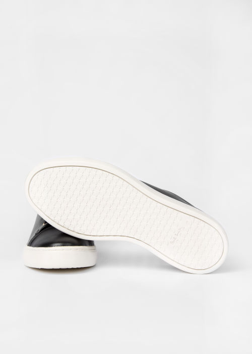 Outsole view - Black Leather 'Lee' Trainers Paul Smith
