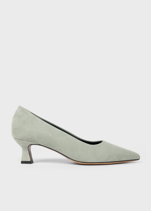 Front View - Women's Sage Suede 'Sonora' Heel Court Shoes Paul Smith