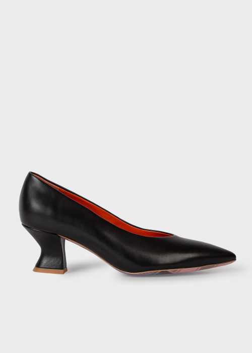 Product View - Women's Black Leather 'Talia' Court Shoes Paul Smith