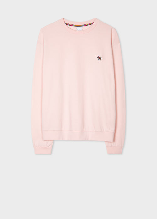 Women's Pink Organic Cotton Zebra Logo Long-Sleeve T-Shirt