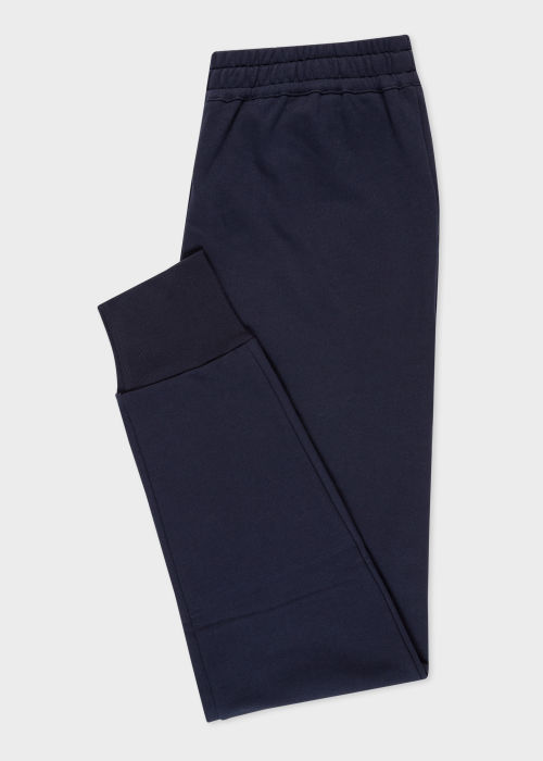 Folded view - Women's Navy Zebra Logo Organic-Cotton Sweatpants Paul Smith