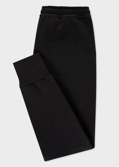 Folded view - Women's Black Zebra Logo Organic-Cotton Sweatpants Paul Smith