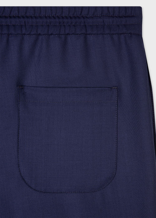 Women's Navy Drawstring Hopsack Trousers