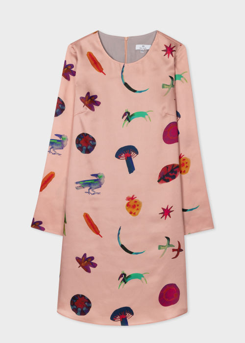 Front View - Women's Dusky Pink 'Southdowns' Swing Dress Paul Smith