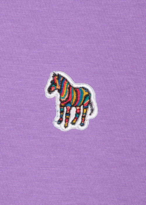 Detail view - Women's Lilac Zebra Logo Organic Cotton T-Shirt Paul Smith