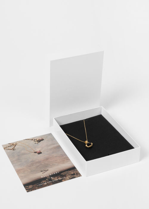 'The Spark of Desire' Garnet Pendant Gold Necklace by Alighieri