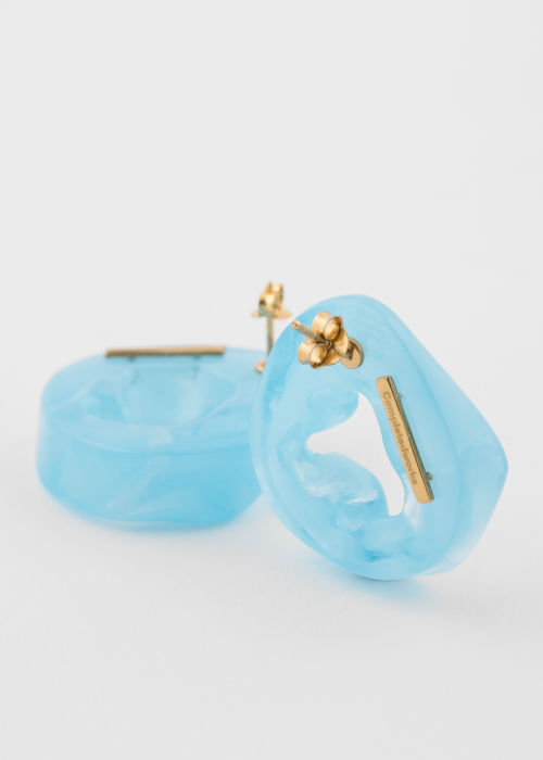 Women's 'Scrunch' Blue Resin Earrings by Completedworks