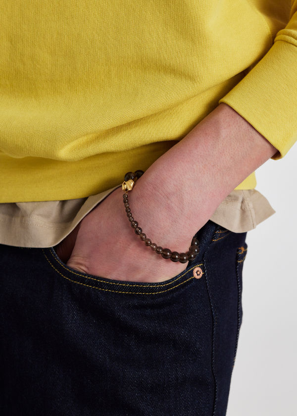 Men's Smoky Quartz & Gold Vermeil Bracelet by Completedworks