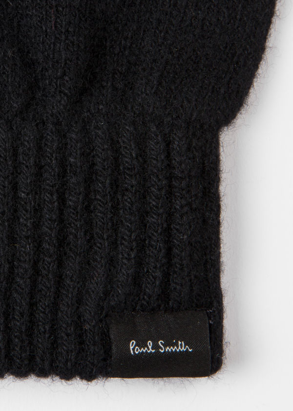 Black Cashmere And Merino Wool Gloves