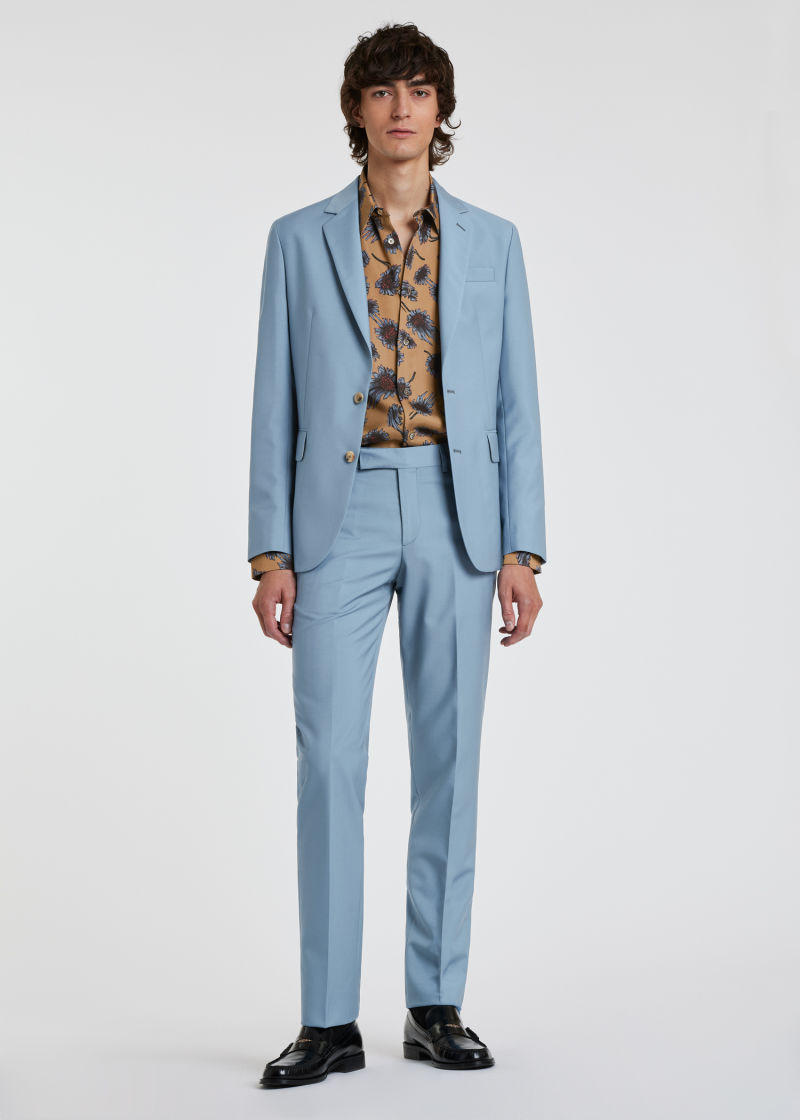 paulsmith.com | Tailored-Fit Washed Blue Wool-Mohair Suit