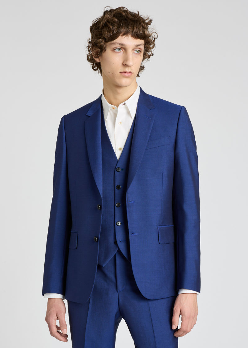 Tailored-Fit Wool-Mohair Three-Piece Suit