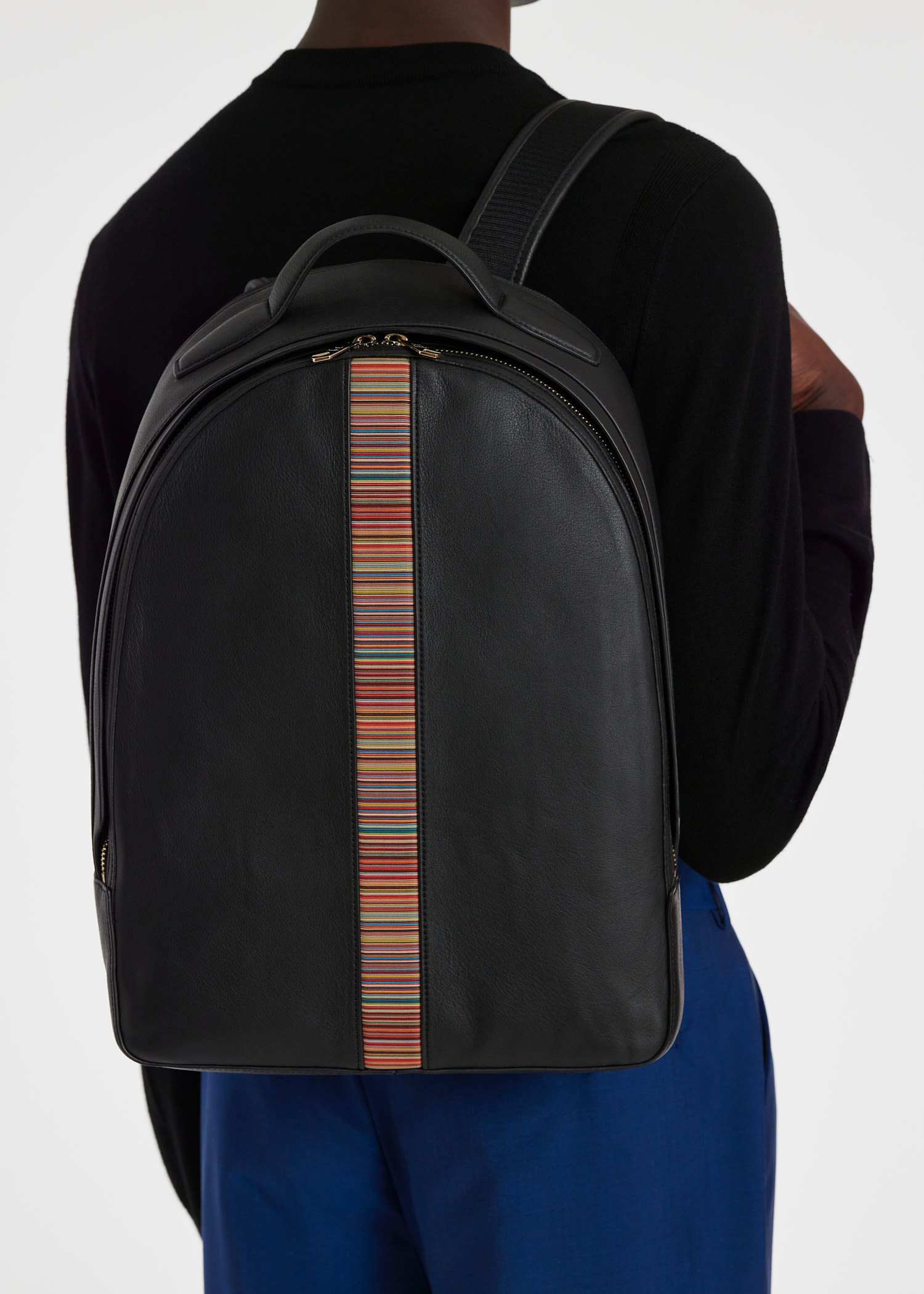 Paul Smith Grey Signature Stripe Travel Backpack Paul Smith