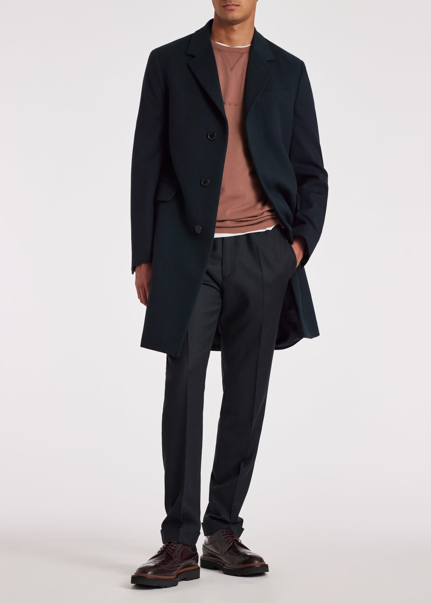 Dark green discount overcoat mens