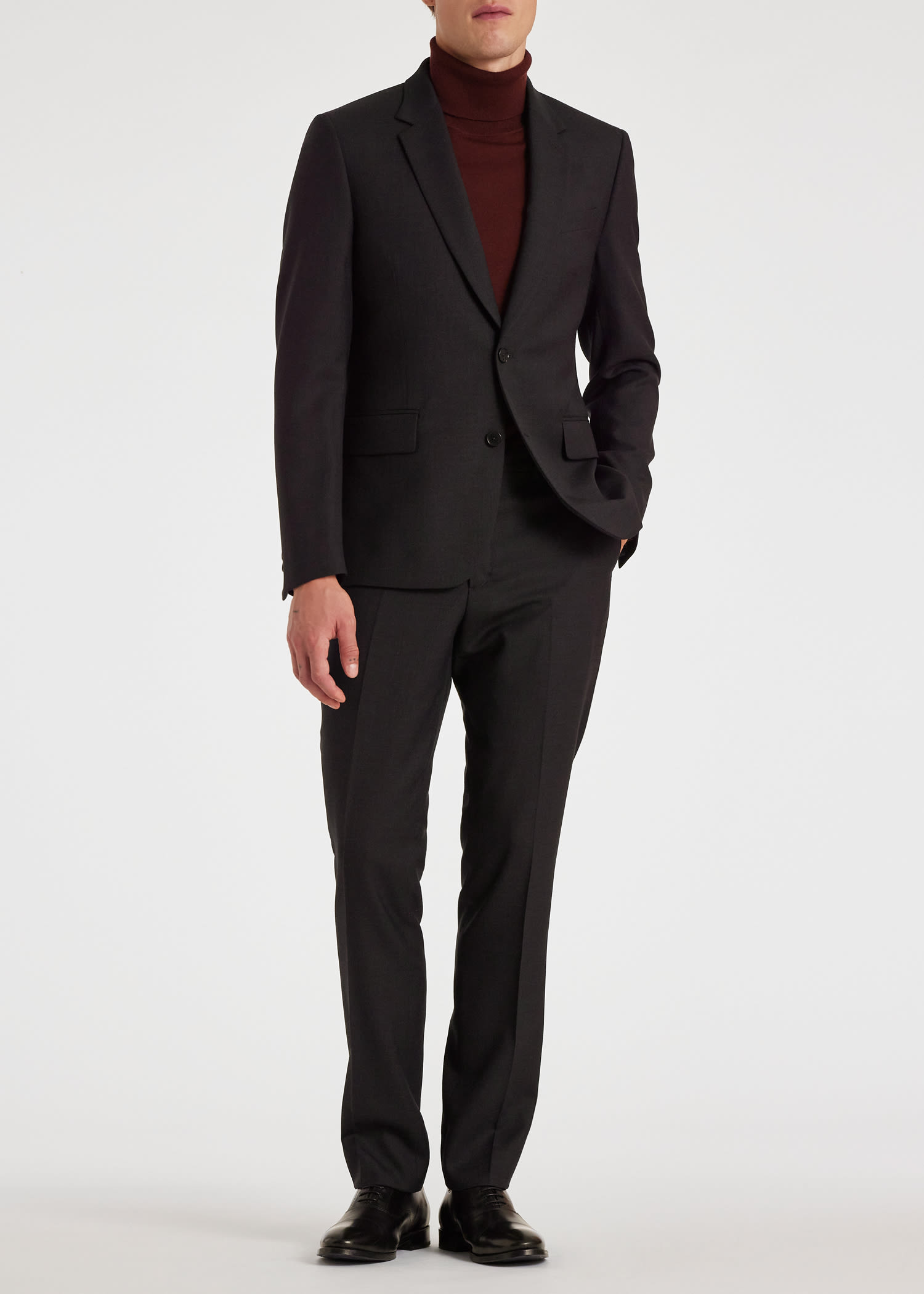 The Soho - Men's Tailored-Fit Charcoal Grey Wool 'A Suit To Travel In'