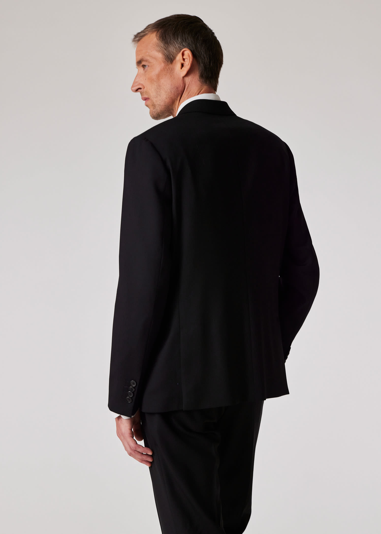 The Soho - Men's Tailored-Fit Black Wool 'A Suit To Travel In'